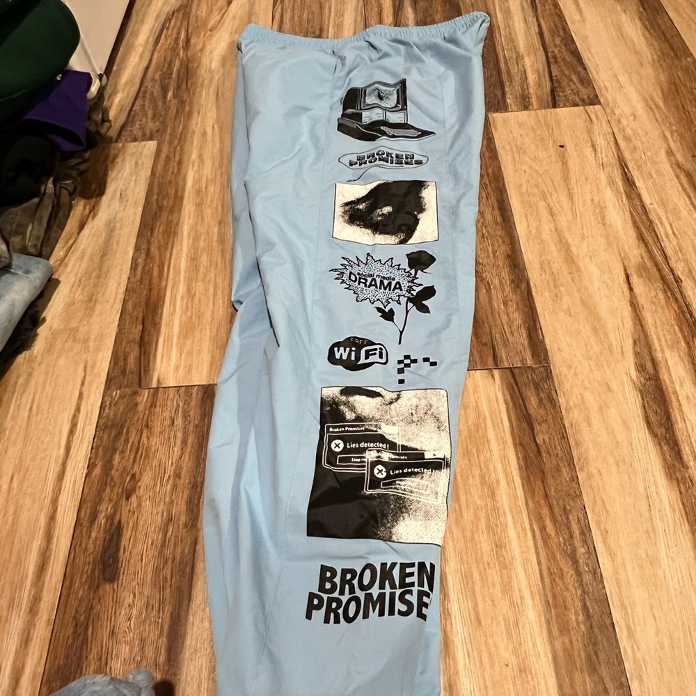 Blue Graphic Joggers
